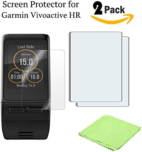 MrBit Full Coverage Screen Protector for Garmin Vivoactive HR HD Clear Anti-Bubble Film