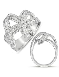 14k White Gold Fashion Ring, Best Quality Free Gift Box Satisfaction Guaranteed