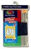 Fruit of the Loom Boys 2-7 Toddler Assorted Color Boxer Brief 3-Pack