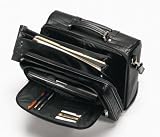 Cowhide Leather Computer Case with Telescoping Handle