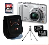 LOOKit Aktionspreis! - Panasonic Lumix DMC-TZ10 silber (KEIN GRAUIMPORT) - (Kit-10017 besteht aus: Panasonic Lumix DMC-TZ10 silber | 1x LOOKit Kameratasche GW-10 | 2x LOOKit Markenakku 950mAh | 1x 16GB SDHC Markenspeicherkarte Klasse 6 | 1x Ministativ | 1x Displayschutzfolie) - Weitere Informationen zur Farbauswahl auf der Produktseite unter Produktbeschreibungen! Nur so lange Vorrat reicht ! - 
