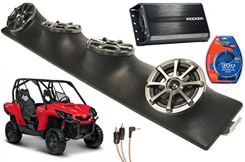 Honda Pioneer UTV Kicker KS525 & PXA300.4 4CH Amp Quad 5 1/4" Speaker Pod New
