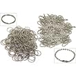 200 Split Rings Ball Chains Keychain Nickel Plated