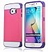 Galaxy S6 Edge Case, MEKO [Fashion Style] Full-Body Rugged Dual Layer Galaxy S6 Case [Ultra Hybrid] Scratch Resistant Case for Samsung Galaxy S6 Edge (2015) -- (Hot pink)