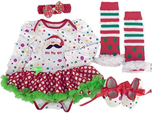 Starkma Baby Girl's 4PCs First Birthday Christmas Snowman Tutu Dress XR04S