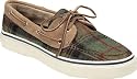 Sperry Top-Sider Men's Bahama 2-Eye Slip-on Shoes,Green Plaid Wool/Clove,12 M