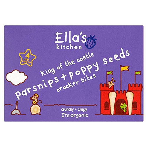 Ella's Kitchen Organic King of the Castle Parsnips & Poppy Seeds Cracker Bites 12mth+ (4 per pack - 80g)