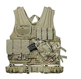 Multi Cam Military Cross Draw Adjustable Tactical Vest