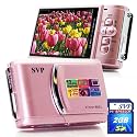 SVP Xthinn-8061 Pink 12MP Max 2.8-inch LCD Slim Digital Camera with rechargeable battery + FREE SVP 2GB High Speed SD Memory Card