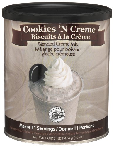 Big Train Cookies 'n Cream Blended Creme Mix, 16-Ounce Canisters (Pack of 12)
