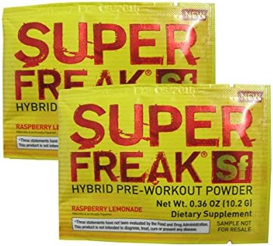 Super Freak by PharmaFreak, Sample Pack - Muscle Building Pre-Workout Powder: (2 Packets) (Raspberry Lemonade)