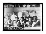 Historic Print (L): Bismark Indian School, N. Dak. sewing class