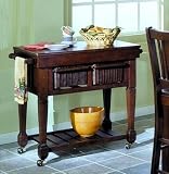 Home Elegance 759-07 Market Collection Kitchen Utility Cart Espresso Finish Free Shipping