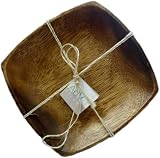 All Natural Acacia Square Wooden Serving Dishes - Set of Four
