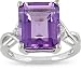 Sterling Silver Amethyst and White Topaz Ring