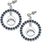 LogoArt San Diego Chargers Crystal Logo Earrings