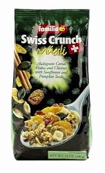 Familia Swiss Crunch Museli, Multigrain Flakes & Clusters with Sunflower & Pumpkin Seeds, 12-Ounce Bags (Pack of 6)