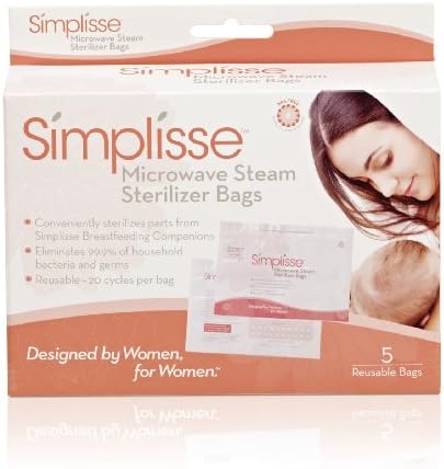 Simplisse Microwave Steam Sterilizer Reusable Bags, 5 Pack (Discontinued by Manufacturer)