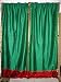 2 Green Red Art Silk Sari Drapes Curtains Panels Window Decor Rod Pocket 84"