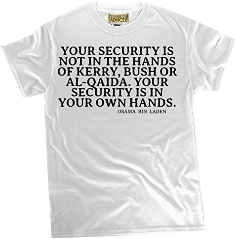 Osama bin Laden T-shirts - Your security - Criminal Tshirts Unisex-2X-Large-White
