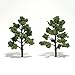 Woodland Scenics Ready Made Realistic Trees Light Green 2 Pack 1:0 Scale