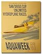 1967 Aquaweek Hydroplane Boat Racing Poster Print