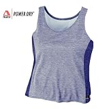 TAIGA Women's Lightweight Polartec Power Dry Sleeveless Shirts Deluxe - Tank Top Shirts, Grey Blue, MADE IN CANADA