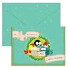 United Feathered Friends Single Christmas Cards - Caroling (1 Card + 1 Envelope + 1 Sticker) | Rungtong & Co. Stationery Line