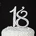 Ella Celebration 18 Cake Topper 18th Birthday Party Supplies & Decoration Ideas (Silver)