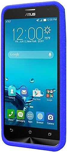 Asus Zenfone Case, Asus Zenfone 2e Case From Crazycover New Ultra Thin Rugged Silicone Gel Skin Rubber Cover Case (blue)