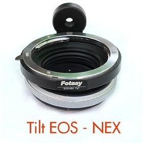 RainbowImaging Tilt Canon EOS Lens to Sony Nex-5 Nex-3 NEX-VG10 adapter ((**Tilt Function is not available for Canon EOS lens, but for other lenses connect to this adapter, eg M42 lens with a M42-Canon Adapter, Nikon Lens with a Nikon-Canon Adapter, etc)