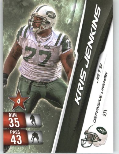 2010 Panini Adrenalyn XL NFL Football Trading Card # 271 Kris Jenkins - New York Jets in Protective Screwdown Case!