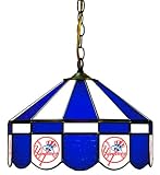 Imperial New York Yankees Licensed 16-Inch Diameter Stained Glass Pub Light