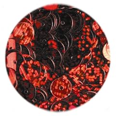 Pailletten, rund, flach � 6 mm Rot Holo