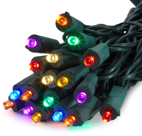 GKI Bethlehem Lighting 50- Light 5mm Wide Angle FLEXCHANGE LED Multi Mini Christmas Light Set