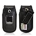Turtleback Holster Compatible with Samsung Gusto 3, Executive Black Leather Case Flip Phone Case with Ratcheting Belt Clip - Made in USA