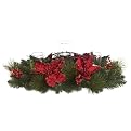 Candleholder Centerpiece - Red/Green (10")