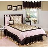 Abby Rose Pink and Brown Girls 4 pc Twin Kids Juevenile Childrens Bedding Set by JoJo Designs