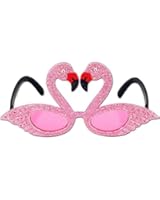 Glittered Flamingo Fanci-Frames Party Accessory (1 count) (1/Pkg)