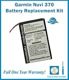 Battery Replacement Kit for Garmin Nuvi 370 with Installation Video, Tools, and Extended Life Battery.