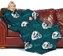 Miami Dolphins Adult Comfy Throw Blanket with Sleeves