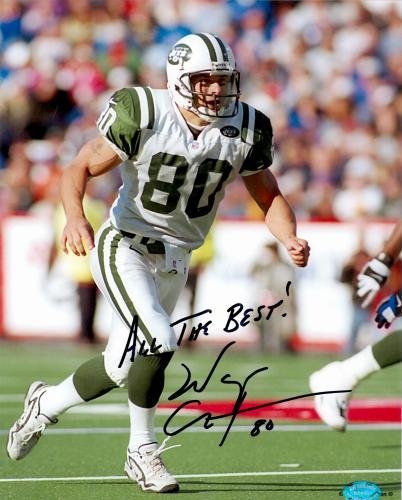 Wayne Chrebet Autographed/Hand Signed 8x10 Photo (New York Jets) inscribed #80