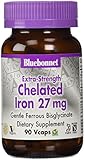 BlueBonnet Albion Extra Strength Chelated Iron Vegetarian Capsules, 90 Count