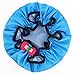 Beautiful Home Thicken Double-Layer Waterproof Shower Cap Bath Cap Elastic Band Spa Shower Hat for Kids Girls (Blue)