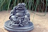 Garden ornamental Figure - Buddha, Cast stone, Slate gray
