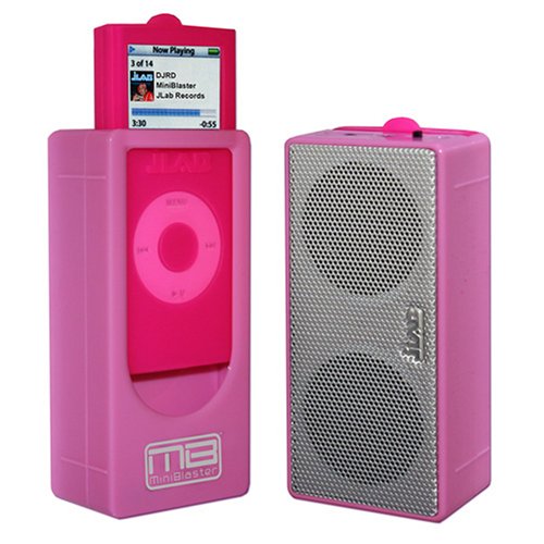 JLab Audio Miniblaster Portable Speaker for iPod nano 2G (Pink)