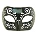 Dream Tale Black Venetian Masquerade Mask with Green Glitter ~ Mardi Gras Masks