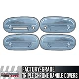 1998-2002 Lincoln Navigator 4dr Chrome Door Handles Covers (With Keypad, With... 
