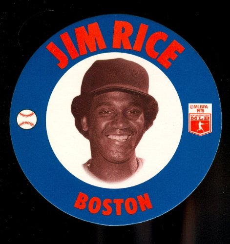 1978 Papa Ginos Baseball Card Disc Boston Red Sox Jim Rice