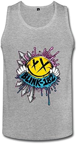 Hot Rock Band Blink 182 Tank Top For Men HeatherGray